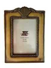 Vintage TLC Handmade 3.5 X 5" Frame With Glass and Easel Back Baroque Rococo