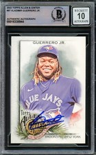 Vladimir Guerrero Jr Auto 2022 Topps Allen Ginter Card 97 Jays Sig 10 Beckett