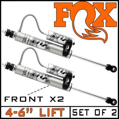 Fox 2.0 Remote Reservoir Front Shocks Pair fits 2003-2009 Hummer H2 4-6'' Lift