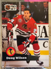1991-92 Pro Set French Doug Wilson #52 Chicago Blackhawks