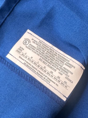 Bulwark Flame Resistant FR Lab Coat Size XS Womens Blue Nomex 3A New No Tags - Picture 5 of 8