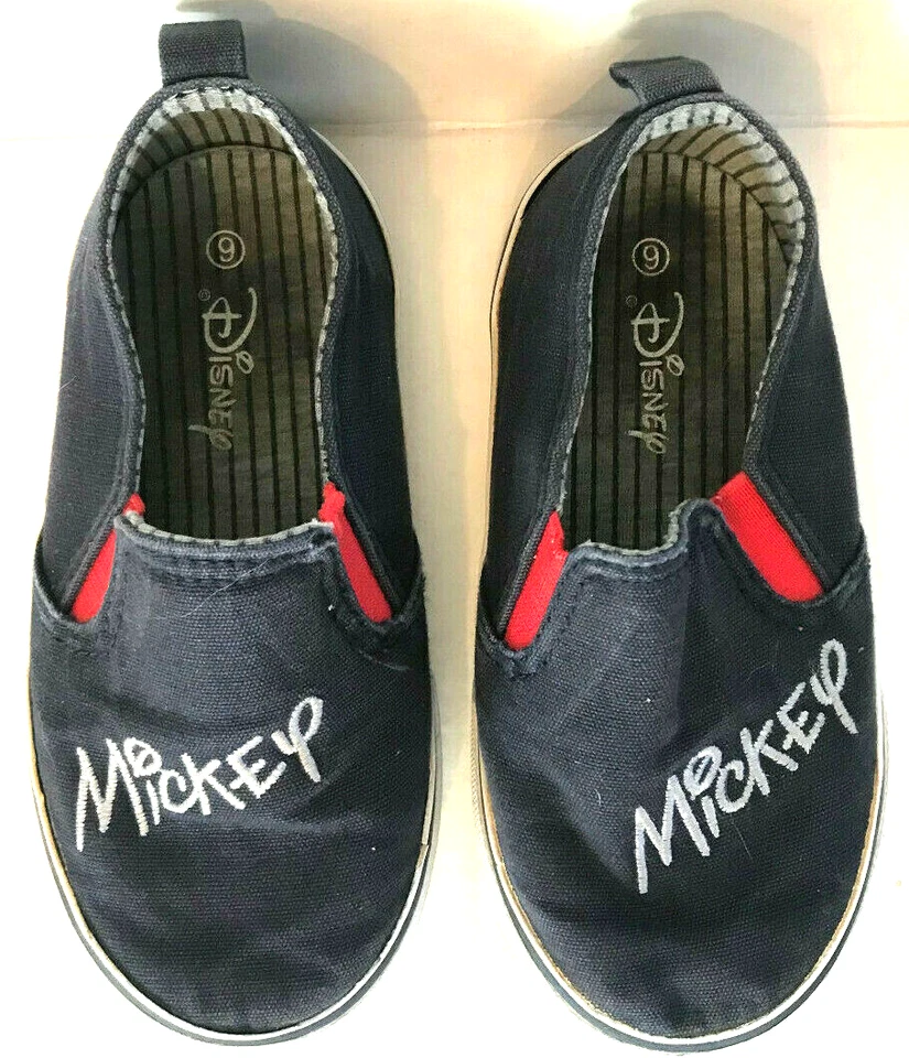 Disney Mickey Mouse Niño Pequeño Lona Zapatos Sin Cordones Tenis Azul - Talla 6T Foto 4 de 4