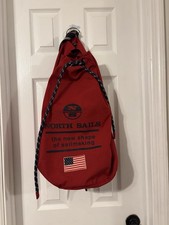North Sails Red Nylon Duffel Backpack USA 