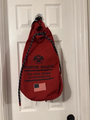 North Sails Red Nylon Duffel Backpack USA 