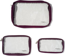 Travel Pouches Set with Clear Waterproof Material TSA Approved for Toiletries