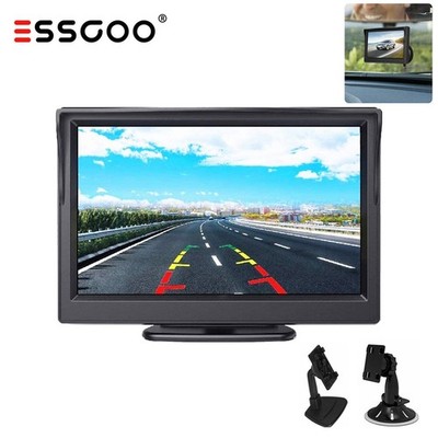 ESSGOO 5 Zoll LCD TFT Monitor Bildschirm Für HD Funk Kabellos Rückfahrkamera KFZ