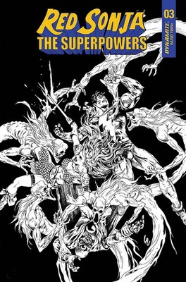 RED SONJA THE SUPERPOWERS #3 VARIANT 10 COPY LAU B&W INCV DYNAMITE