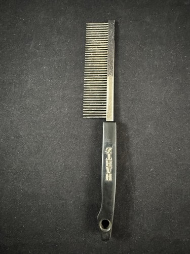 Vintage Hartz Chrome-Plated Metal Deluxe Dog Grooming Comb - Made in Taiwan