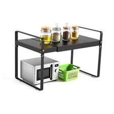 Expandable Cabinet Shelf Organizer 14-25 Inch Adjustable Length, 9" Wide 2 