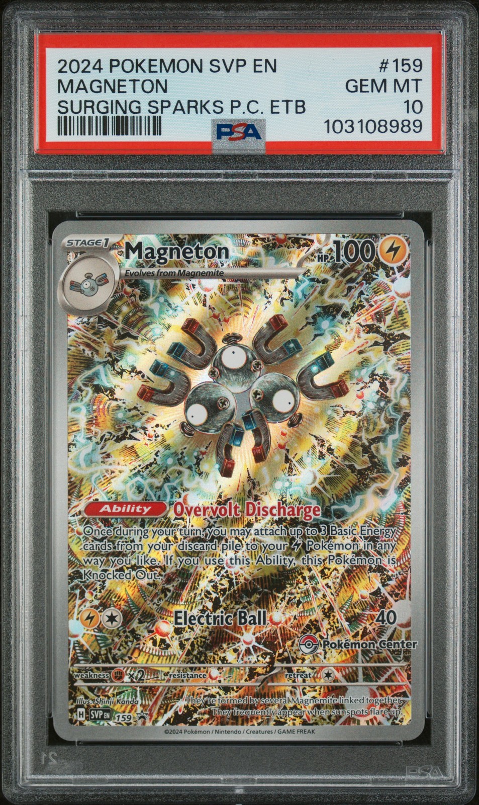 2024 POKEMON SVP EN-SV BLACK STAR PROMO #159 MAGNETON PSA 10