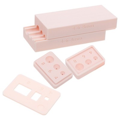 1Set Apricot Polymer Clay Mold with Bead Hole Maker and Round Bead Shaping Tools