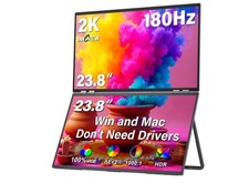 InnoView 23.8" Dual Portable Monitor 180Hz 2560 x 1440P 2K 100% sRGB - Foldable 