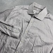 Robert Graham Abstract Long Sleeve Flip Cuff Button Down Shirt Size 16 41