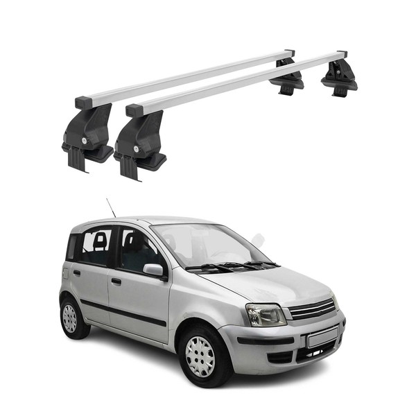 Menabo DachträGer GrundtäGer FüR Fiat Panda 2003-2012 50Kg Stahl Silber 2 Tlg-image
