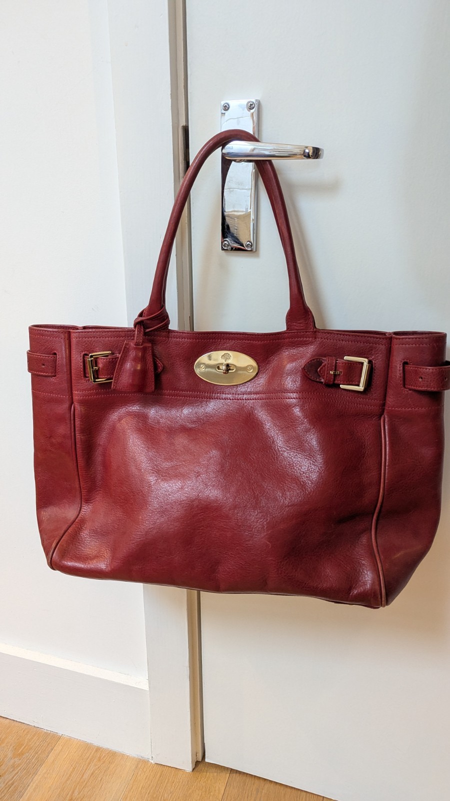 Mulberry Bayswater Tote in Cherry Red