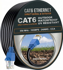 Cat6 Outdoor Ethernet Cable 550MHz RJ45 Male External Network Waterproof Patch