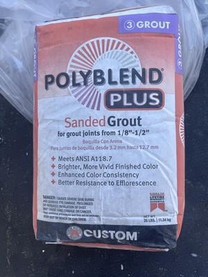 Custom Building Products PolyBlend Plus Sanded Grout 25 lbs Arctic White