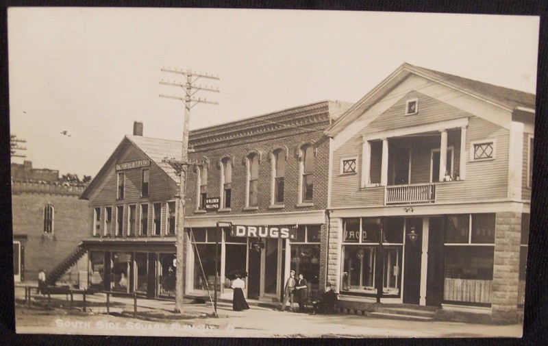 OH Plymouth South Side Square Vintage RPPC