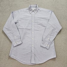 Vintage Brooks Brothers Shirt Mens 15 32/33 Blue Classic Button Down Oxford OCBD