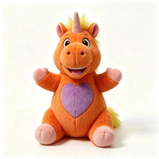 20CM Buddy The Unicorn Plush Soft Stuffed Animal Doll Orange Unicorn Plushie