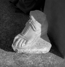 Tunisia Foot of Roman statue Bay of Carthage antiquarium Old Photo