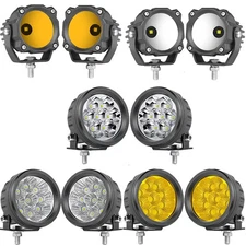 2Pcs 4inch LED Pods Work Lights Round Fog Driving Offroad Truck SUV UTV ATV 3.5"