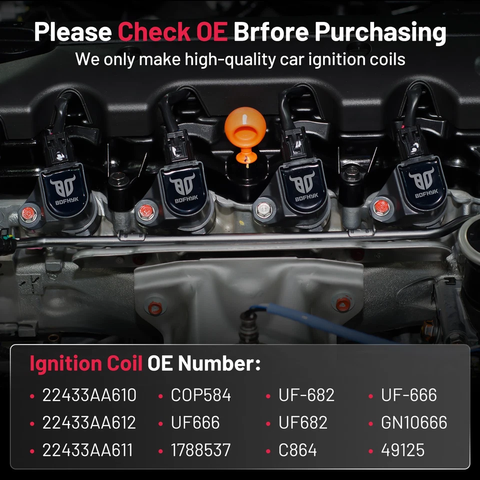 6 bobinas de encendido para Subaru Tribeca 2010-14 Subaru Outback Legacy UF666 Foto 3 de 4