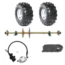 44" Go Kart Rear Axle Kit 8" Wheels 530 Sprocket Hub for Golf Cart Buggy ATV UTV