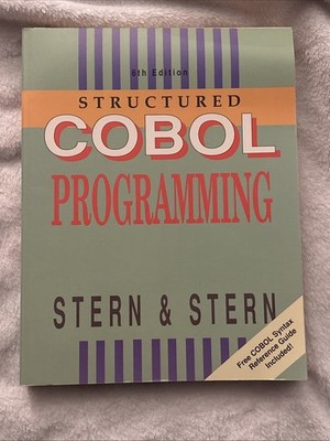 Structured Cobol Programming with Syntax Guide by Nancy B. Stern (1990, Trade...