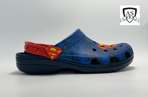 Crocs x DC Comics "Superman" (Blue) Men's Size 7 Classic Clog Shoes 211131-90H