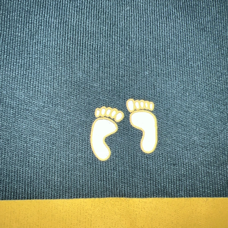 Camisa Polo HANG TEN 2 Pies Logo Rayas Verdes Adulto Grande Años 70 De Colección Surfista Nueva Foto 3 de 4