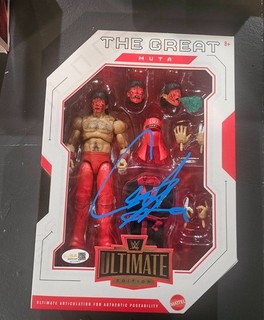 Great Muta signed WWE Ultimate Edition Action Figure JSA WITNESS
