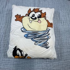 Vintage Baby Looney Tunes Accent Pillow Taz Tweety Sylvester Daffy Roadrunner