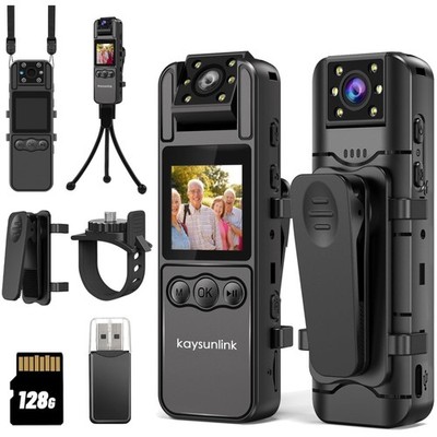Körperkamera, Actionkamera, 1080P, Mini, tragbar, 128GB, Camcorder
