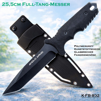 KAAN*|Arbeitsmesser Black Phantom K-FB-892 | 25,5cm | 420 Stahl Messer Full-Tang
