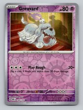 Greavard 100/197 Common Obsidian Flames Pokemon Reverse Holo Near Mint