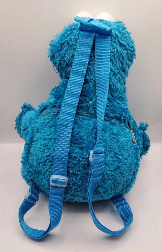 Sesame Street Cookie Monster Plush Backpack + CD “C is for Cookie” 1995 Sony - Image 3 of 4