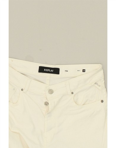 Jeans donna affusolati REPLAY W30 L26 bianco PN11 - Foto 3 di 3