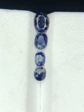 Natural Blue Sapphire Lot 1.98 Ct 4 Oval Cut Loose Gemstones Afghanistan G23
