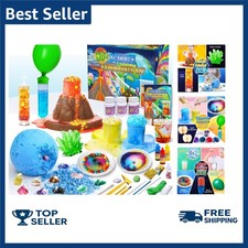 50 Science Lab Experiments Kit for Kids, STEM Activities, Chemistry Set, Volcan