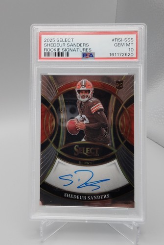 2025 Panini Select Shedeur Sanders Rookie Signatures PSA 10 GEM MINT Auto RC