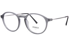 Starck SH3081 0004 Eyeglasses Frame Men's Grey Full Rim Round Shape 50mm