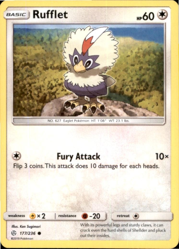 Rufflet 177/236 Common Cosmic Eclipse Pokemon Near Mint