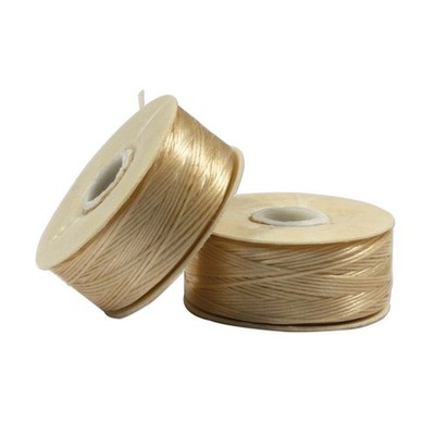 Nymo Beading Thread Size D Champagne 43921 (2 bobbins) Beadwork Sewing Thread