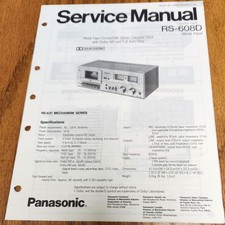 Panasonic RS-608D Cassette Deck Service Manual - Original