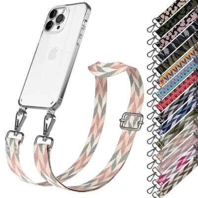 Handykette für Apple iPhone 14 Pro Max TPU Hülle Stoßfest mit Band & Tragegurt