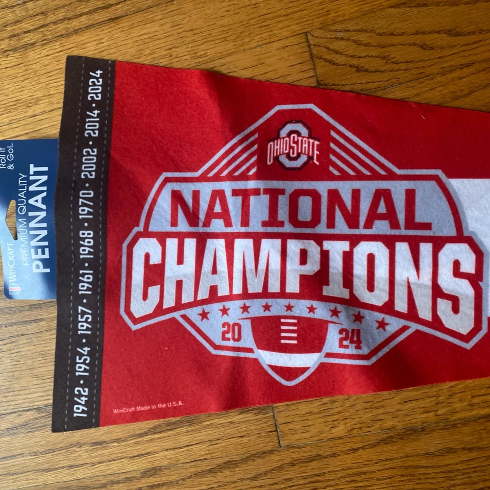 2024 - 2025 Ohio State National Championship Champs Champions Pennant CFP 9x - Image 2 of 3