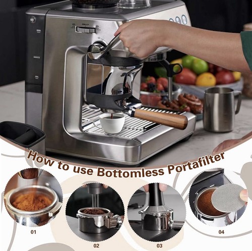 Coffee Portafilter 54mm NEW REPLACEMENT PART for Breville Barista Pro and MORE - Afbeelding 8 van 17