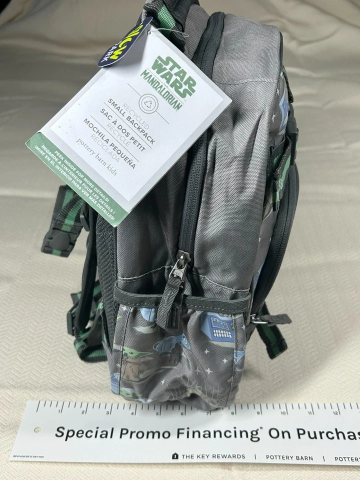 Mochila de viaje Pottery Barn Disney Guerra de las Galaxias Grogu Mandalorian NUEVA CON ETIQUETAS Foto 3 de 4