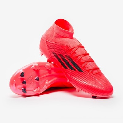 Herren Adidas F50 League Firm/Multi-Ground Stiefel - Core Black/Iron Metallic/Red